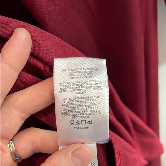 Express Elegant Burgundy Wrap Dress Size S - Picture 8 of 10